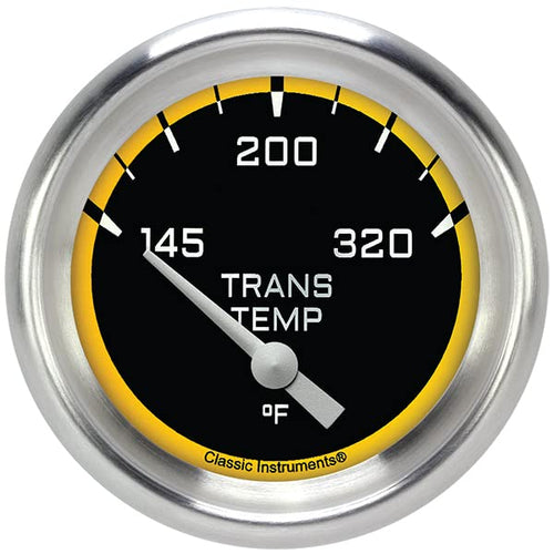 AX227YAPF Classic Instruments AutoCross Yellow 2-5/8" Transmission Temperature Gauge
