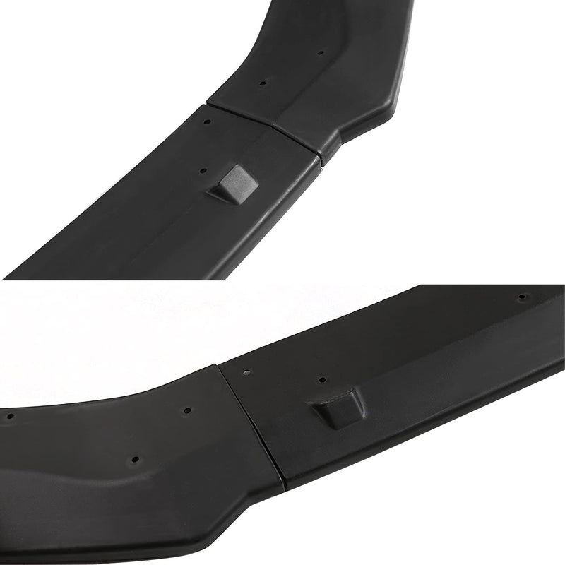 Matte Black Spec-D Tuning Front Bumper Lip Spoiler Splitter 3PC Compatible with 2018-2020 Honda Accord
