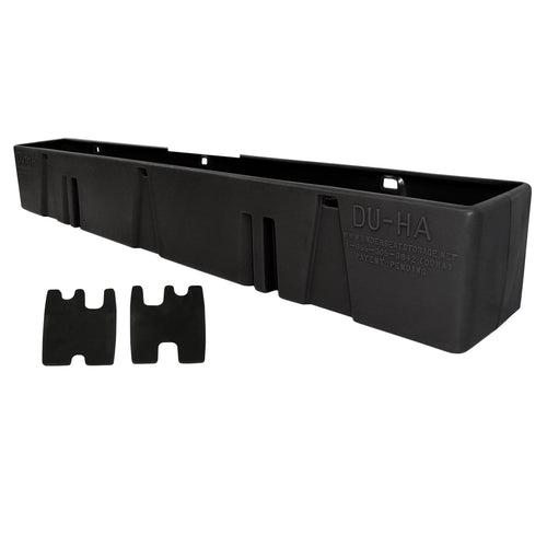 Behind-The-Seat Storage DuHa 20054 fits 2008-2016 F250 F350 F450 F550 Super Duty Crew Cab & Reg Cab without Factory Subwoofer | Black Heavy-Duty Back Seat Organizer | Includes Dividers