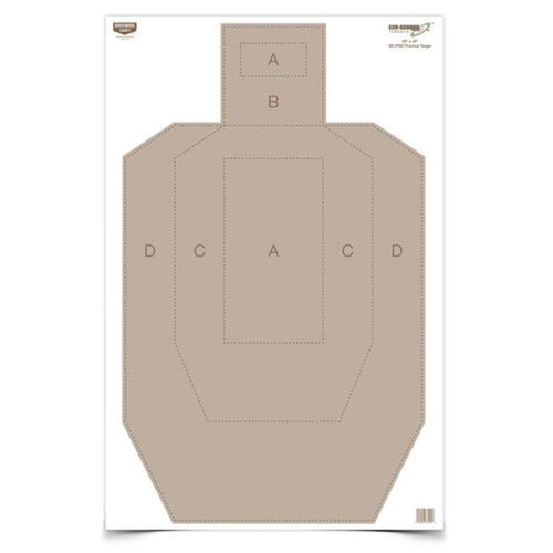 Eze-Scorer Birchwood Casey IPSC Practice Target (Per 5), 23 x 35-Inch