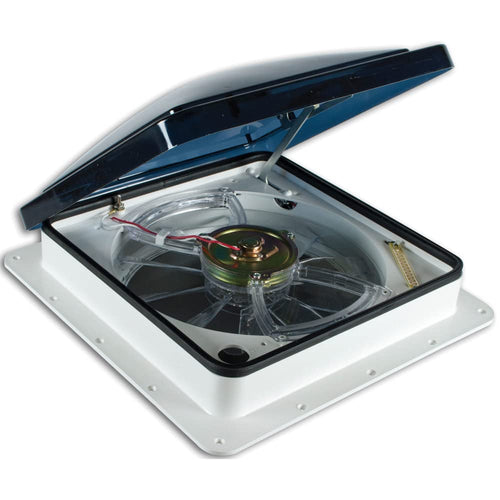 RV Roof Vent Fan-Tastic with Thermostat, Automatic or Manual 3 Speed 12 Volt Vent, Automatic Dome Lift and Rain Sensor, Model 3350 (White)