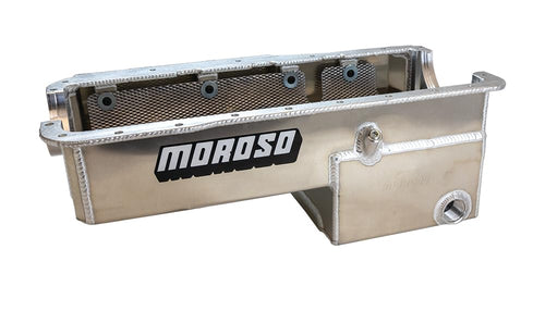 Moroso Aluminum Drag Race Oil Pan 20524, Fits Small Block Ford 351W Engines, Use w/External Wet Sump Oil Pump