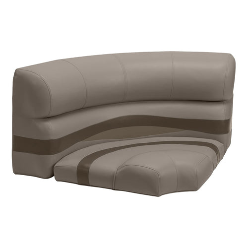 Premier Series Wise BM11002-1749 32" Bow Radius Corner Pontoon Seat Cushion Set, Mocha Java/Café/Mushroom