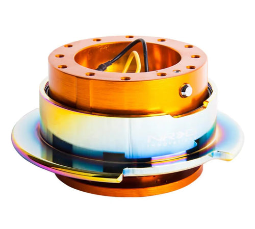 NRG Innovations Gen 2.5 NRG-SRK-250RG-MC Race Steering Wheel Quick Release Kit Adapter Rose Gold Body/Neo Chrome Ring, 6x70 and 6x74mm Bolt Patterns