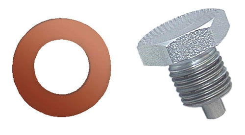Replacement Moroso Oil Pan Drain Plug, 1/2-20, Clear Zinc Steel w/Copper Washer