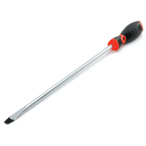 W30983 Performance Tool Black & Red Slotted Screwdriver, 3/8" x 12"