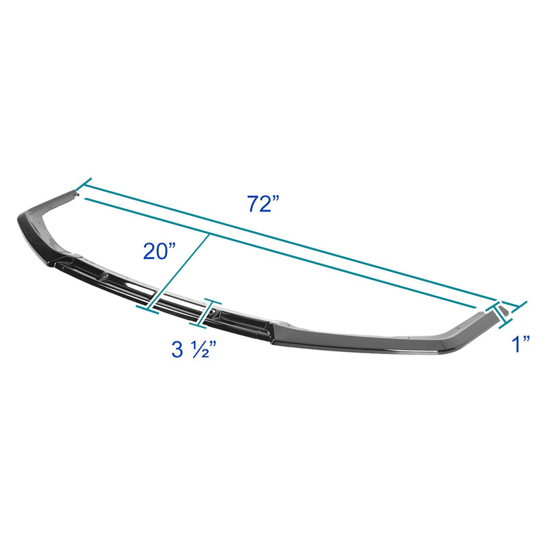 Glossy Black Spec-D Tuning Front Bumper Lip Spoiler Compatible with 2017-2021 Honda Civic Si Hatchback
