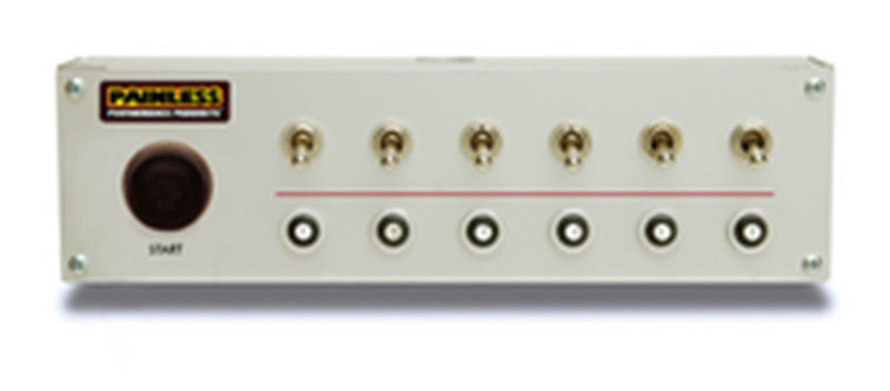 Dash Mounted Painless Performance 50336 Off-Road Toggle Switch Panel with Push Button Start, 6-Switch