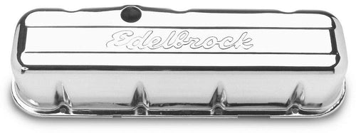 Chrome Edelbrock 4680 Signature Series Valve Covers - Set of 2