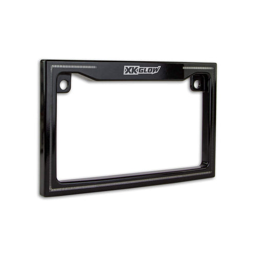 Motorcycle LED License Plate Frame XKGLOW-XK034018 with Running Turn and Brake - BLACK