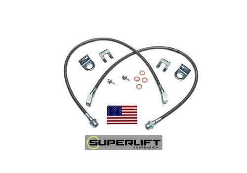 SUPERLIFT SUSPENSION Brake Hose Kit RealTruck for Jeep CJ5/CJ7 | Rear Bullet Proof Single Brake Hose | 91400 | Fits 1976-1986 Jeep CJ5 / CJ7 with 3" Lift Kit