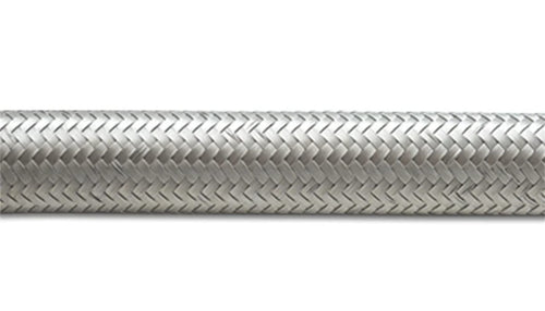 Stainless Steel Braided Flex Hose Vibrant Performance 11933 (20ft Roll of ; AN Size: -16; Hose ID 0.89")