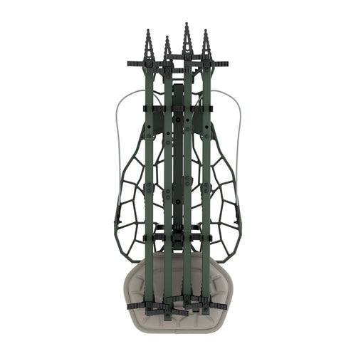 Hunting Accessories Bundle NOVIX Helo Hunt Ready System w/Lock on Tree Stand & Tree Steps – Versatile & Packable – Frost-Coated Treestand Accessories - Made in USA, OD Green