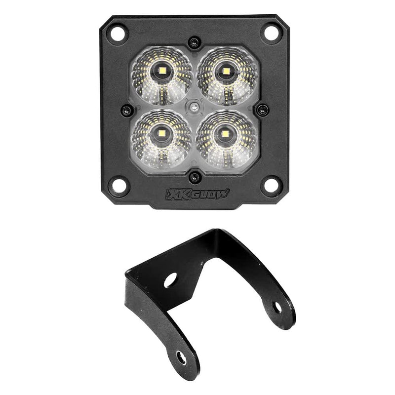 XKGLOW 1PC Flush Mount Cube Light Flood Beam SAE Bluetooth App Control