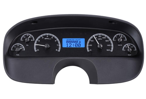 Dakota Digital VHX-94C-CAP-K-B Gauge Instrument System Compatible with 1994-96 Chevy Caprice/Impala SS Black Alloy Blue Backlighting