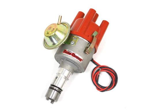 Pertronix Flame-Thrower D185504 Plug and Play Vacuum Advance Cast Electronic Distributor with Ignitorfor Alfa Romeo