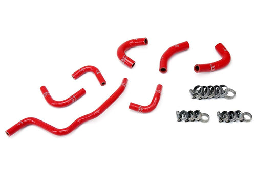 Red HPS Reinforced Silicone Oil Cooler and Throttle Body Coolant Hose Kit 57-1857-RED