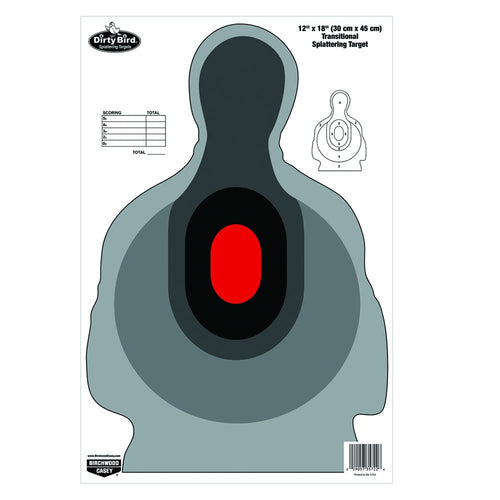 Dirty Bird Birchwood Casey Transitional Silhouette Target (Per 8), 12 x 18-Inch
