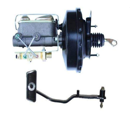 9 Inch LEED BRAKES Power Brake Booster With Bracket, 1 Inch Bore Master Cylinder, Bottom Mount Valve, Front Disc/Rear Drum With Automatic Trans Brake Pedal