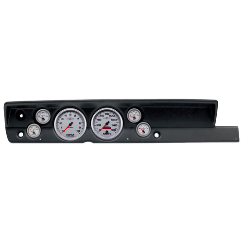 AutoMeter Dash Kit Direct Fit, (5" X2, 2 1/16" X4), Plym Cuda No Heat 67-69, Ultra-Lite Ii (2117-14)