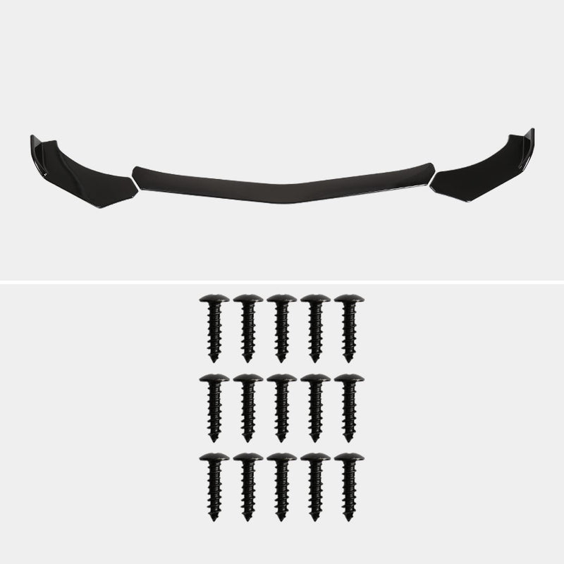 Gloss Black Spec-D Tuning Universal Front Bumper Lip Spoiler Splitter Body Kit 3PC
