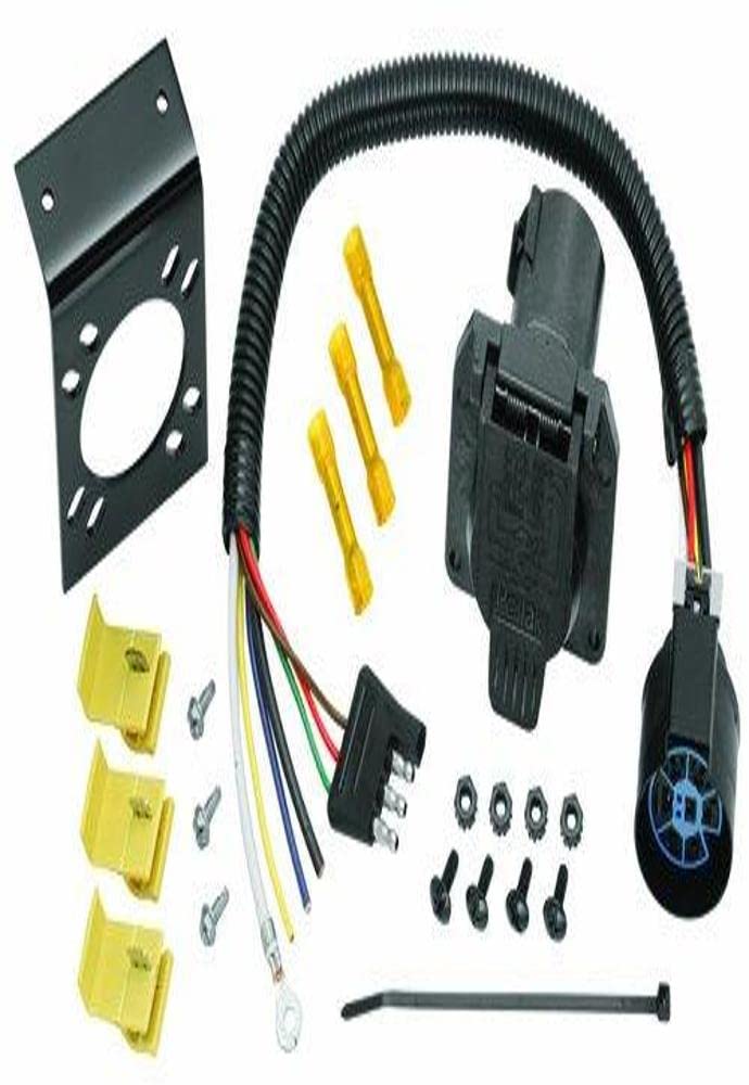 Tow Ready 4-Flat to 7-Way Flat Pin Universal Car Connector Adapter 20125