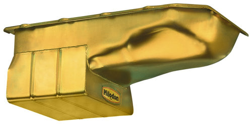 Gold Zinc Plated Milodon 30355 Steel Street and Strip Oil Pan for Pontiac