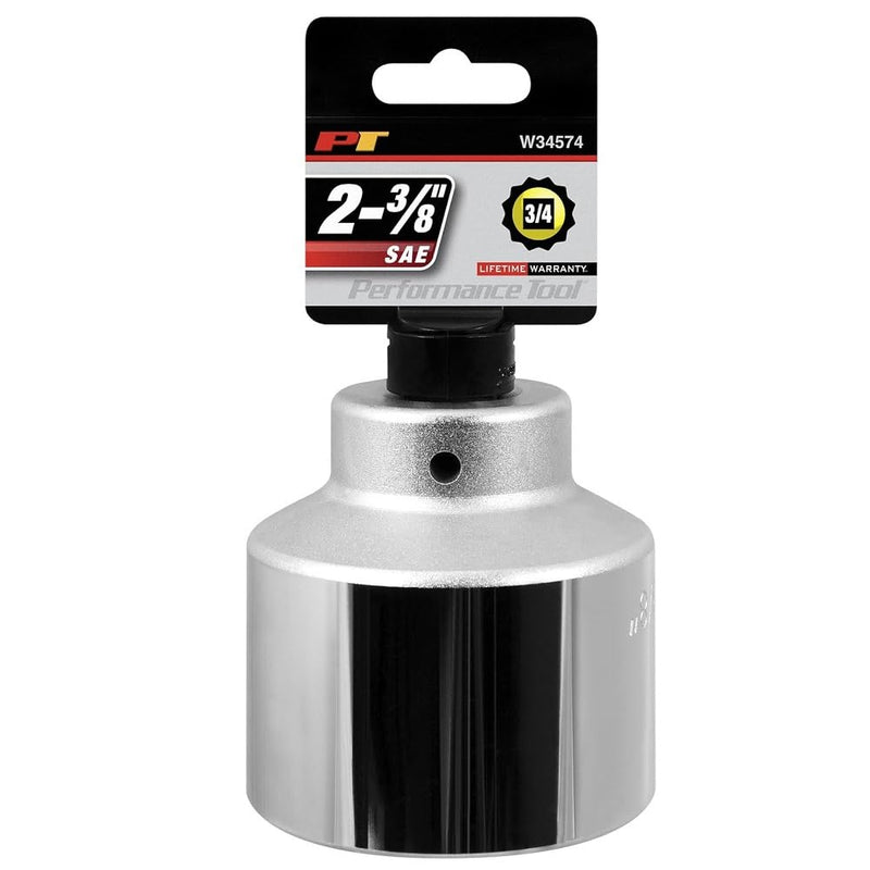 W34574 Performance Tool 3/4-Inch Drive 12-Point SAE Standard Socket, 2-3/8-Inch