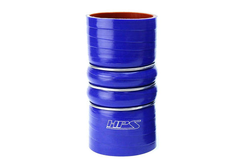 HPS Silicone High Temperature CAC-400-COLD 4-ply Reinforced Charge Air Cooler Hose Cold Side, 100 PSI Maximum Pressure, 6" Length, 4" ID, Blue