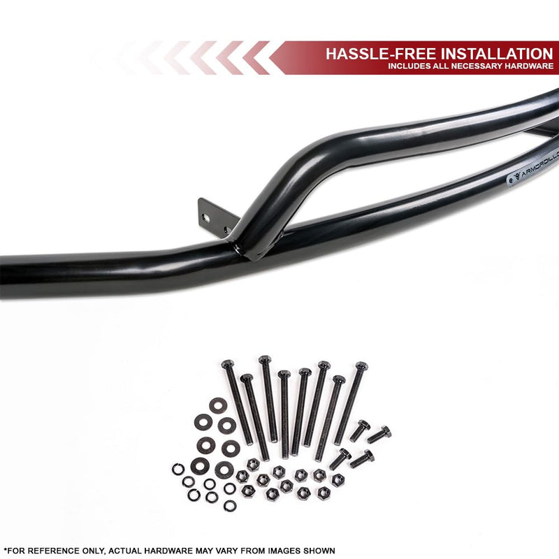 Front Bumper Guard Armordillo Aluminum|Compatible with 2020-2024 Tesla Model Y|8735503|Black|Bull Bar