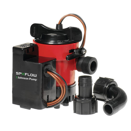 Cartridge Combo Johnson Pump 06203-00 Automatic Submersible 12V Bilge Pump - 1250 GPH, 1-1/8" Discharge