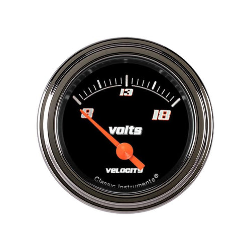 Velocity Black Classic Instruments 2 1/8" Volt Gauge VS30BSLC