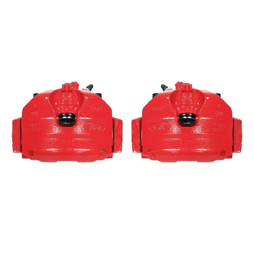 Power Stop S5482 Front Pair of High-Temp Red Powder Coated Calipers