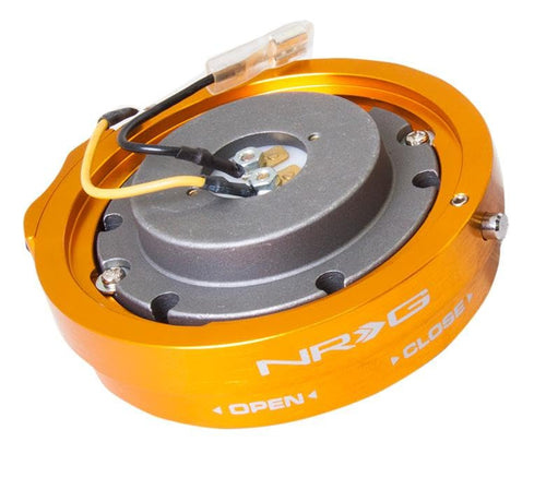 Thin Version NRG Innovations Steering Wheel Quick Release Hub, 6x70 & 6x74mm Bolt Patterns, 1" Depth Universal Quick Release Kit, Rose Gold, NRG-SRK-400RG
