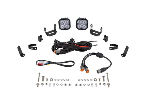 Diode Dynamics 1 Inch SS3 Universal Roll Bar Bumper Light Kit, White SAE Fog Sport