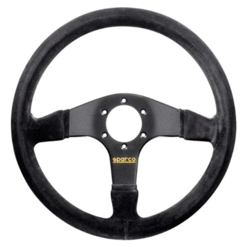 Black Sparco 015R375PSN Suede Steering Wheel