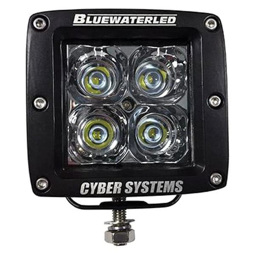 T-H Marine Cyberlite LEDBW-901-2-BLK-DP 3.5 x 3.3 x 1.6 in. Housing LED Spot Light Black