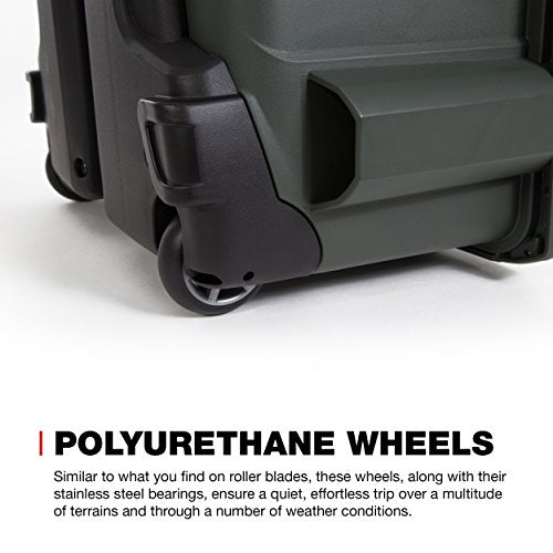 NANUK Waterproof Hard Case 950 with Wheels and Foam Insert, Olive