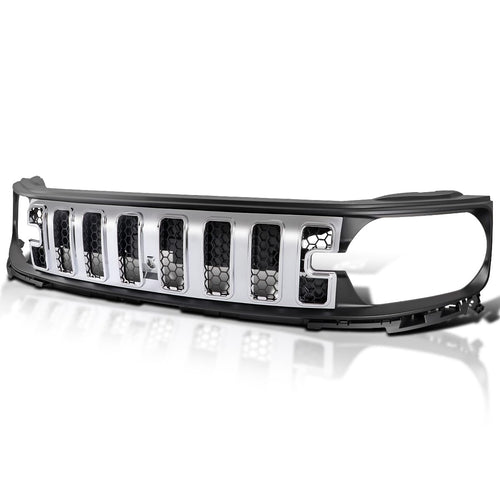Chrome Honeycomb Mesh Hood Grille Spec-D Tuning Compatible with 2021-2025 Ford Bronco