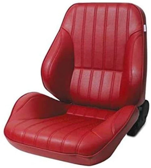 Red Vinyl ProCar by Scat 80-1050-58L Racing Rally Low Back Recliner Left Seat