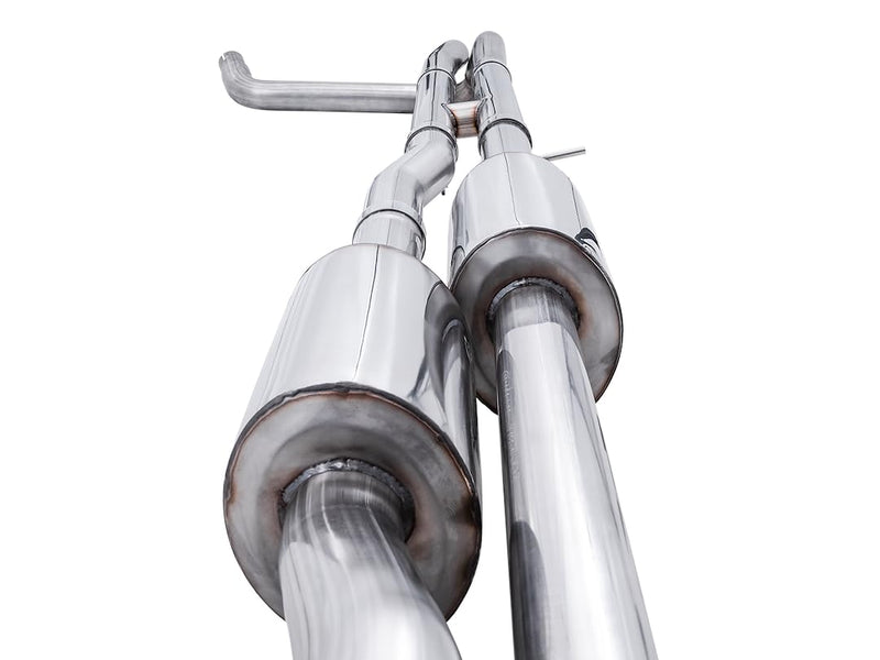4th Gen AWE Tuning GM 1500 6.2L 0FG Catback Split Rear Exit (w/Bumper Cutouts) - Quad Diamond Tips - 3015-43204