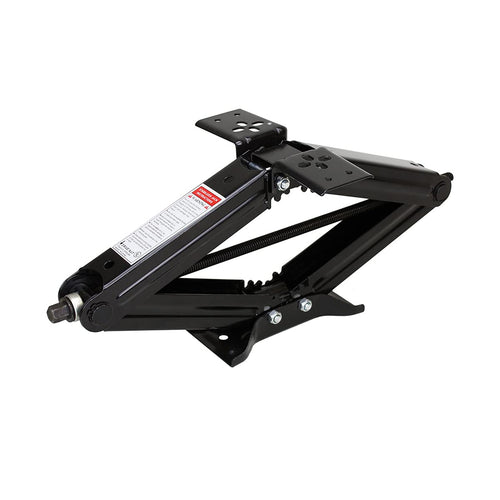 Lippert RV Manual Scissor Jack Kit, 5,000 lbs. 24" Extended, 4-1/4" Retracted, Universal Bolt-on or Weld-on for Travel Trailer, 5th Wheel, Stable Bow-Tie Base, Crank Handle Sold Separately - 285325