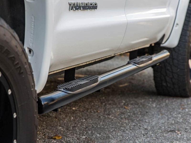 3" Ionic Black Nerf Bars 2019-Up Dodge Ram 1500 Quad Cab (New Body / 6 Lug Nuts Per Wheel)