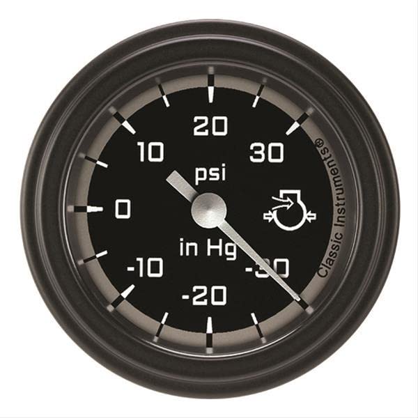 AX141GBLF Classic Instruments Gray 2-1/8" Boost/Vacuum Gauge AutoCross