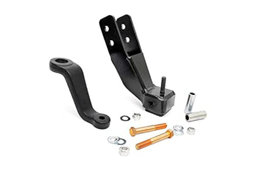 Rough Country Pitman Arm & Front Track Bar Bracket for 1997-2006 Jeep TJ - 1063,Black