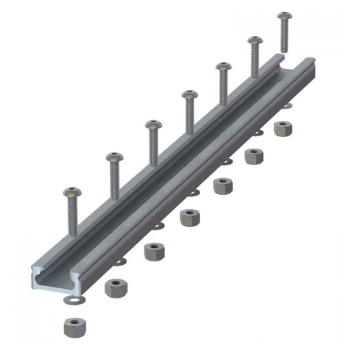 12" YakAttack GTTL90 GearTrac – Top-Loading Aluminum Mount Track | 0.9" Wide Kayak Gear Track Rail | Includes Stainless Hardware | Durable Surface Mount | USA-Made Yak Attack