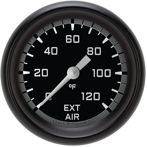 AX399GBPF Classic Instruments AutoCross Gray 2-5/8" External Air Temperature Gauge