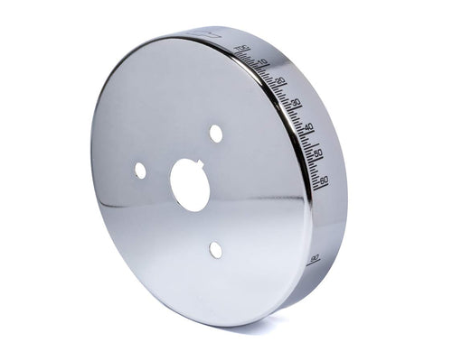 ProForm 141725 GM Specialty Harmonic Balancer Cover 6.75" Chrome w/Bowtie Logo for 1955-2004 Chevrolet Small Block V-8