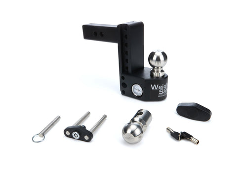 Weigh Safe SWS6-2 Adjustable Steel 6" Drop, Stainless Steel Balls for 2" Receiver 12,500 GTW