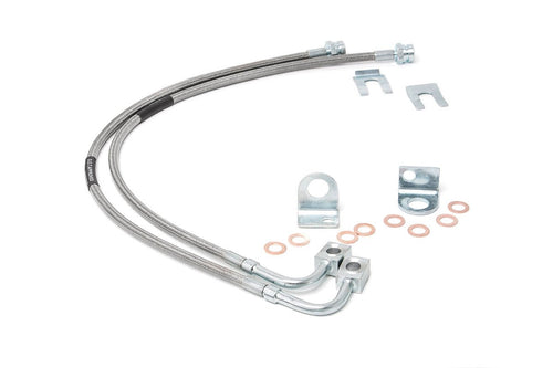 Rough Country Stainless Rear Brake Lines for 2007-2018 Jeep Wrangler JK - 89708